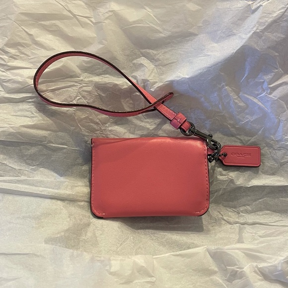 Coach 1941 Card Pouch Dk/Bright Pink Glovetanned - Picture 8 of 12